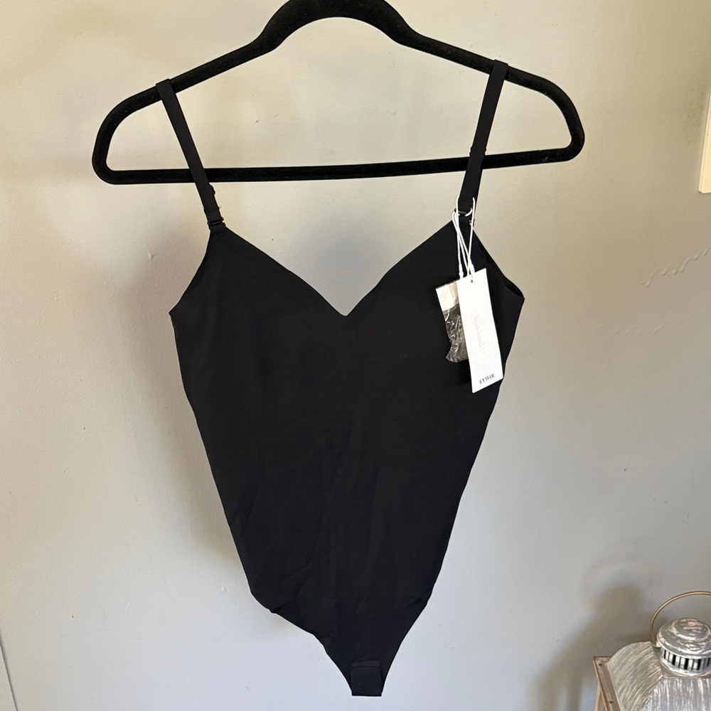 NWT EYWOL Black Thong Bodysuit